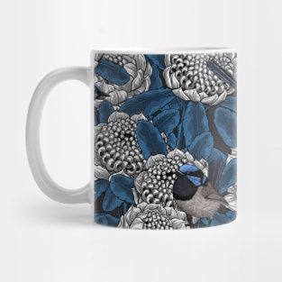 White waratah and fairy wrens Mug